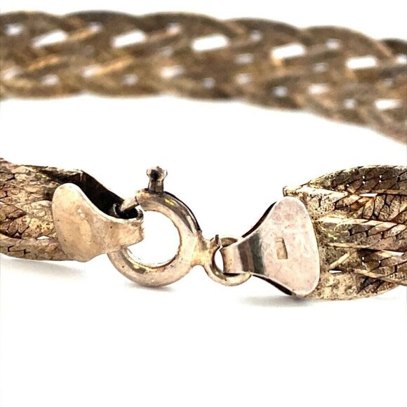 Estate Sterling Silver Braided Chain 7” Bracelet! 132 - Picture 7 of 10